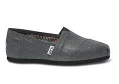 Pewter Metallic Woven Women's Classics | TOMS.com #toms Toms Wedges, Pewter Metal