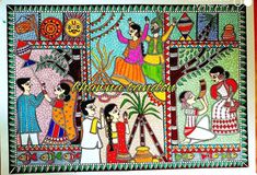 Painting Madhubani, Mithila Art, Mithila Painting, Happy Pongal, Happy Lohri, Happy Makar Sankranti, Makar Sankranti, Back Friday, Madhubani Art