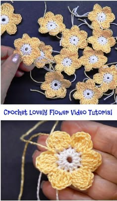 crochet lovely flower video tutor