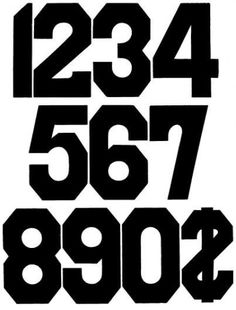 a black and white poster with numbers in the shape of letters that say,'1237