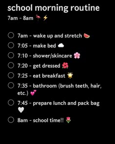 Morning Routines For School 7am, 7am Morning Routine Aesthetic, Morning Routine 7am Wake Up, School Routine 7 Am, Morning Of School Routine, 1 Hour Morning Routine For School, Morning Routine 7 Am To 8 Am, 7 Am School Morning Routine, Perfect Morning Routine For School 7:00