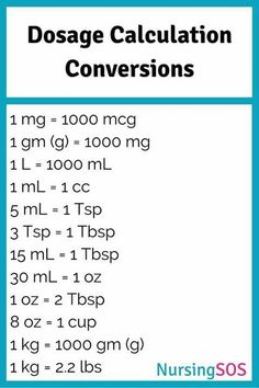 Dosage conversions Nursing Math, Dosage Calculations, Pharmacology Nursing, Nursing School Survival, Endocannabinoid System, Nursing School Studying