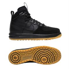 Nike Lunar Force 1 Duckboot Mens Lifestyle Leather Black/Gum 805899 003 New * Name: Nike Lunar Force 1 Duckboot * Gender: Mens * Category: Lifestyle/Hiking * Color: Black/Black-Metallic Silver * Size: All * Retail: $180.00 * Condition: New * With Box: Yes -Feel Free To Ask Any Questions About The Style, Fit, Technology, Etc Of This Item. Sole Savings Has Been In The Footwear/Sporting Goods Industry For Over 15 Years And Would Love To Try To Help With Any Questions You May Have. All Products Sold Nike Leather Hiking Boots With Reinforced Toe, Nike Leather Lace-up Work Boots, Nike Leather Hiking Boots Functional, Nike Black Leather Skate Shoes, Fade-resistant Black Leather Skate Shoes, Nike Lunar Force, Nike Lunar, Black Gums, Duck Boots