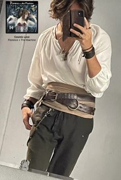 Male Peasant Outfit, Pirates Clothes Men, Tavern Outfit Male, Pirate Outfit Ideas Male, Men Renn Faire, Pirate Fit Men, Mid Evil Outfits Men, Pirate Style Outfits Men, Pirate Man Outfit