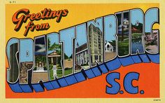 an old postcard with the words greetings from pittburg, sc