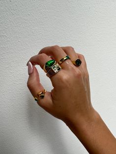 Green Ring, Gemstone Ring, Gold Statement Ring, Irregular Chunky Gemstone Ring, Emerald Ring, Gold Filled Ring, Dome Ring, Thick Gold Band - Etsy Gold Statement Rings, Gold Plated Green Rings For Gift, Green Gold Plated Rings For Gift, Green Gold Plated Ring, Green Gold-plated Ring, Green Gemstone Ring Gold-plated, Green Gemstone Gold Plated Rings, Trendy Gold Open Enamel Ring, Trendy Gold Enamel Open Ring