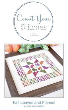 a cross stitch pattern with the words count your stitchess on it, and an image of