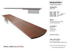 an advertisement for a wood flooring board with text below it that reads,'reveation i '