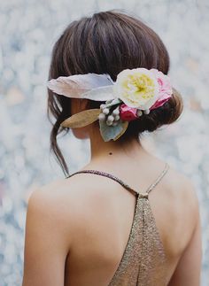 southwest bohemian hair piece Nye Hairstyles, Easy Updos For Long Hair, Bohemian Hair, Flowers In Her Hair, Graduation Hairstyles, Peinados Recogidos, Best Wedding Hairstyles, Bohemian Hairstyles, Mod Wedding