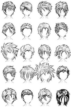 an image of different hairs styles