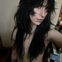 Goth Hair, Emo Hair, Corte De Cabelo Masculino, Long Black Hair, Attractive People, Long Hair Styles Men, Boy Hairstyles