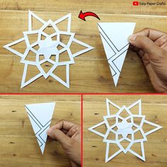 how to make an origami snowflake with paper - step by step instructions