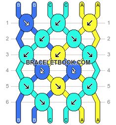 the diagram shows how to draw an interlaced structure with different colors and shapes