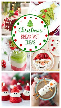 christmas breakfast ideas for kids and adults to enjoy in the holiday season, including desserts