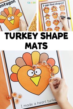 turkey shape mats for kids to make