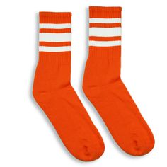 Orange Socks with White Stripes I Made in USA Casual Orange Socks For Winter, Casual Orange Winter Socks, Trendy Cotton Sports Socks, Casual Cotton Sports Socks, Black All Stars, Orange Socks, Traffic Cone, Raffle Baskets, Modern Tech