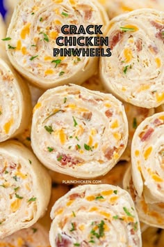 Crack Chicken Pinwheels - I am ADDICTED to these sandwiches! Cream cheese, cheddar, bacon, ranch and chicken wrapped in a tortilla. So simple to make with rotisserie chicken and precooked bacon. Can make ahead of time and refrigerate until ready to eat. Perfect for parties and tailgating!! #pinwheels #chicken #tailgating #bacon #sandwich #partyfood Pinwheels Chicken, Precooked Bacon, Make With Rotisserie Chicken, Chicken Pinwheels, Cheese Cheddar, Bacon Sandwich, Pinwheel Recipes, Brunch Buffet, Bacon Ranch