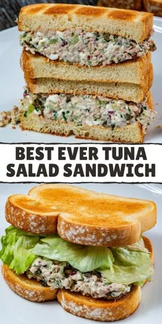 TUNA SALAD SANDWICH Easy Tuna Salad Sandwich, Simple Tuna Salad, Tuna Salad Sandwich Recipe, Tuna Salad Recipes, Tuna Salad Recipe Easy, Easy Tuna Salad, Tuna Sandwiches, Tuna Fish Recipes