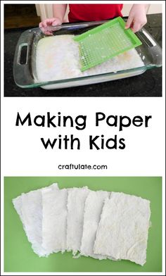 making paper with kids is an easy and fun way to learn how to make tissue paper