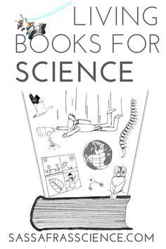 the cover of living books for science, with images of people and animals on it