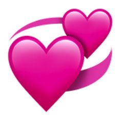 two pink hearts with an arrow in the middle