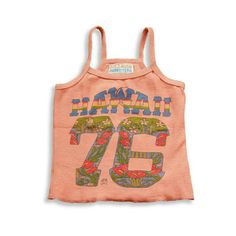 Gold Rush - Girls Tank Top, Salmon, Spaghetti Straps, HAWAII 76 Graphic, Racer Back, 100% Cotton, #42143 Size: 5.  Color: Pink.  Gender: female.  Age Group: toddler. Salmon Spaghetti, Girls Tank Top, Infant Girls, Graphic Tank Tops, Spaghetti Strap Tank Top, Tanktop Girl, Spaghetti Strap Top, Gold Rush, Kids Outfits Girls