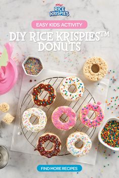 an advertisement for krispy kreme doughnuts with sprinkles