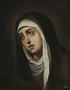 an old painting of a woman wearing a nun outfit