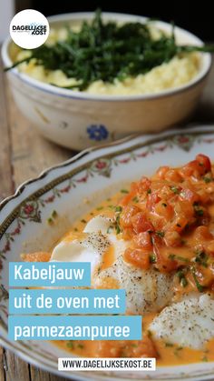 some food is sitting on a plate and next to a bowl