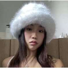 Tavimart Fluffy Faux Fur Bucket Hat Winter Padded Hat Ear Protection Basin Hat Japanese Warm Cold-proof Hat Thicken Fashion Earmuffs Hat Bucket Hat Winter, Pineapple Yellow, Faux Fur Bucket Hat, Fur Bucket, Fur Bucket Hat, Red Leopard, Dress Women Elegant, Pink Rainbow, Ear Protection