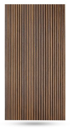 a wooden panel with vertical stripes on the bottom and sides, as well as an image of