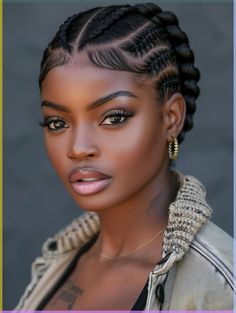 When I was in my teens, I damaged my hair so much by straightening them all the time. I was obsessed with straightening my hair to the point where they would not stay straight for more than a few hours. That’s how much I processed them… literally. So I started to let my hair just … Short Hair Braid Styles, Braided Cornrow Hairstyles, Pelo Afro, Protective Hairstyles Braids, Cool Braid Hairstyles, Natural Hair Updo, Hair Braid, Braided Hairstyles Updo, Penteado Cabelo Curto