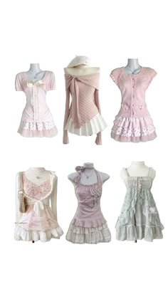 Coquette Core Outfits, Croquette Dress, Coquette Dress Outfit, Couqutte Outfit Ideas, Croquette Outfits, Coquette Fashion Outfit, Shoujo Fashion, Dresses Coquette, Shoujo Outfits