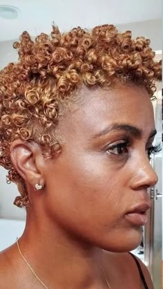 Short Natural Hair Color For Black Women, Honey Blonde Hair On Black Women Curls, Short Curly Cuts For Black Women, Honey Blonde Short Hair Black Women, Honey Blonde Twa Natural Hair, Short Honey Blonde Hair On Black Women, Short Blonde Natural Hair, Natural Hair Cuts For Black Women