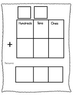 a printable worksheet with two squares and one square