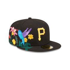 New Era Pittsburg Pirates Blooming 59/50 Fitted Hat (60243429) Pittsburgh Pirates Logo, Pirates Logo, Custom Fitted Hats, Dope Hats, 59fifty Hats, New Era Hats, New Era Cap, Pittsburgh Pirates, New Era 59fifty