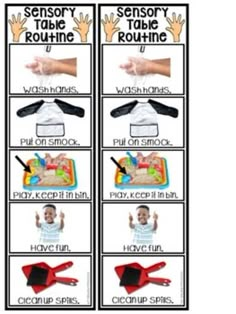 two cards showing different activities for children to do with their hands and fingers on the ground