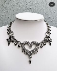 Chain Mail Jewelry, Gothic Jewelry Diy, Chain Maille Patterns, Chainmail Necklace, Edgy Jewelry, Diy Jewelry Unique