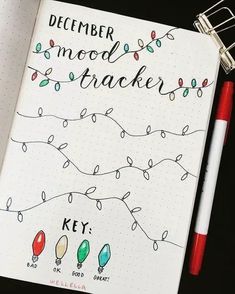 24 Best Bullet Journal Mood Tracker For Inspiration Bujo Christmas, December Bullet Journal, Bullet Journal 2020, Bullet Journal Set Up, Bullet Journal 2019, Bullet Journal Mood Tracker Ideas, Journal Set, Bullet Journal Mood