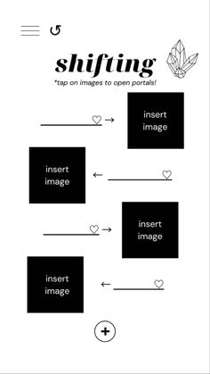 a diagram showing how to insert images in photoshopped with the word shifting