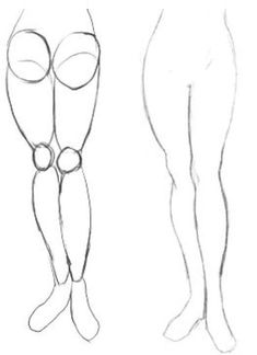 an image of the legs and feet of a person in different positions to draw them