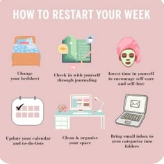 Use this guide as a sunday reset!  Or monthly reset!!! How To Restart Your Life Tips, Monday Self Care, Restarting Your Life, How To Restart Your Life, Restart My Life, Life Restart, Types Of Bellies, Restart Your Life, Beauty Routine Weekly