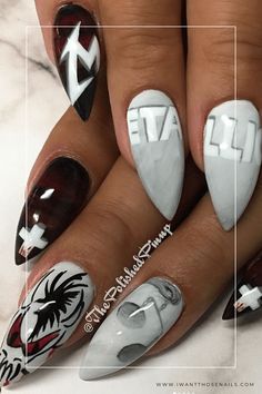 Metallica Nails Band Inspired Nails