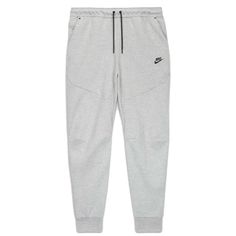 This Nike Tech Fleece Jogger Is A Heavy, Breathable 100% Cotton Fabric. It Is All Heather Grey With A Small And Outstanding Black Nike Logo On The Left Thigh. It Features A Ribbed Waistband With A Black Elasticated Drawstring With Loose Ends. Two Side Pockets Are Available On Both Sides Of The Joggers. An Oversized Side Pocket On The Left Leg Is Enclosed With A Black Zipper. Legs Are Reinforced With Ribbed Knit Cuffs. Black Hoodie Style, Nike Tech Fleece Men, Nike Sportswear Tech Fleece, Nike Fleece, Nike Tech Fleece, Fleece Sweatpants, Nike Tech, Tech Fleece, Mens Joggers