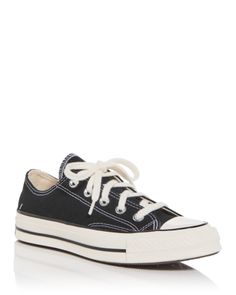 Converse Unisex Chuck 70 Ox Low Top Sneakers Converse Leather Low-top Sneakers, Black Converse Lows, Black Low-top Converse Sneakers, Converse Low-top Synthetic Sneakers, Converse Chuck Taylor 70s Black, Michael Kors Shop, Black Converse, Wedding Flats, Chuck 70