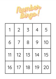 the number bingo game with numbers to 10 and ten on it, as well as an image