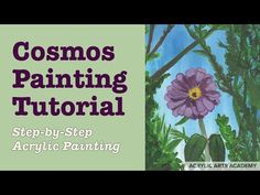 a painting with the words cosmos painting tutor