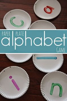 paper plate alphabet game for kids to play with