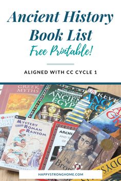 books with the title ancient history book list free printable, aligned with cc cycle 1