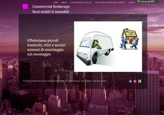 an image of a web page with a man in the back of a small van